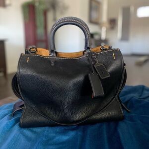 COACH Rogue Glovetanned & Pebble Leather Satchel Shoulder Bag